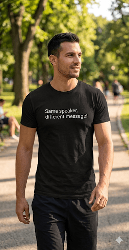 Speaker Tee — mindful t-shirt by Mindful Tee Shirts