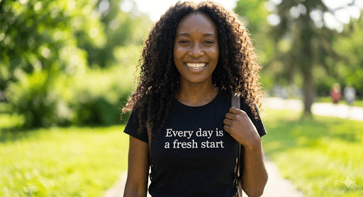 Fresh start Tee — mindful t-shirt by Mindful Tee Shirts