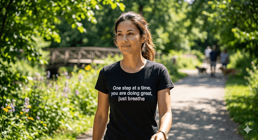 Just breathe Tee — mindful t-shirt by Mindful Tee Shirts