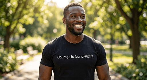 Courage Tee — mindful t-shirt by Mindful Tee Shirts