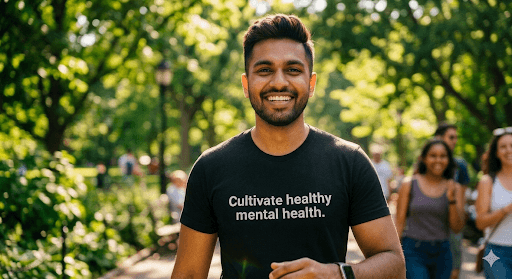 Cultivate healthy mental health — mindful t-shirt by Mindful Tee Shirts