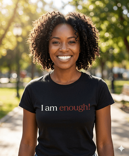 I am enough — mindful t-shirt by Mindful Tee Shirts