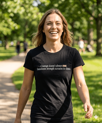 Screaming in silence — mindful t-shirt by Mindful Tee Shirts