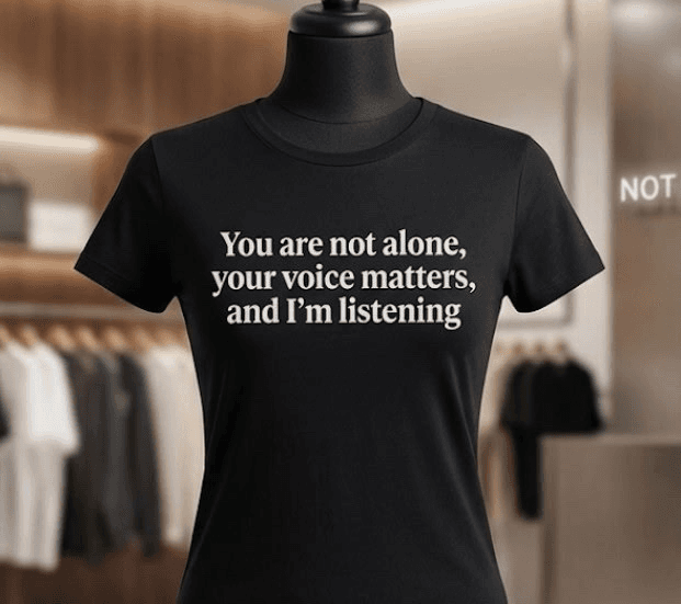 You Are Not Alone, Your Voice Matters, and I’m Listening